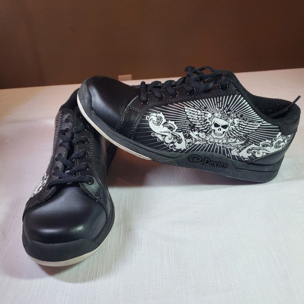 Dexter Cranium Bowling Shoes Size 7.5 M Mens Black Slide Sole Athletic